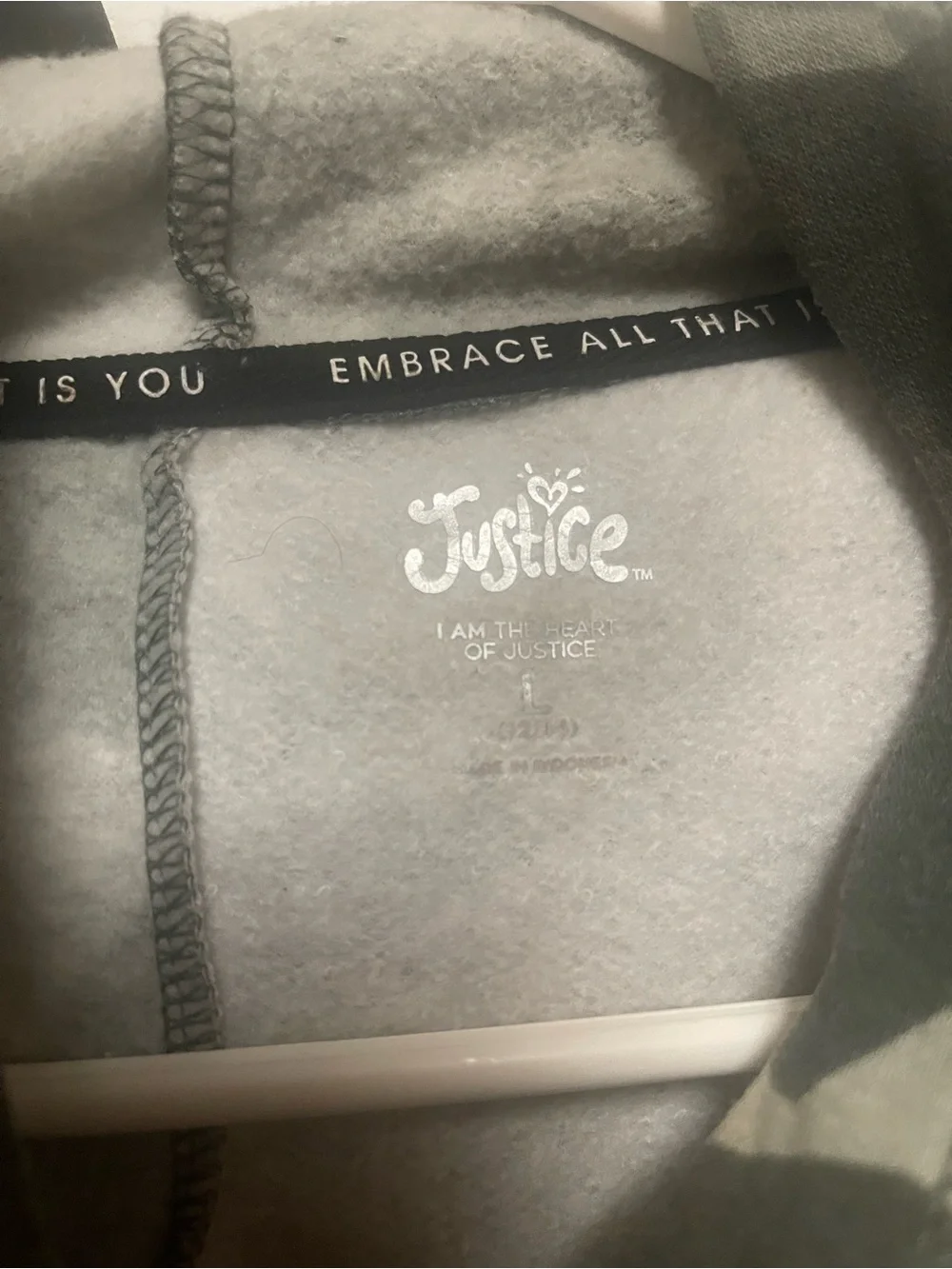 Justice Girls' Camo & Gray Hooded Sport Jacket with Floral Graphics